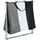 Zeller Present Wäschesortierer 3-fach 64 cm x 57 cm x 40 cm Schwarz-Grau-Weiß