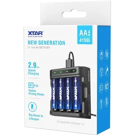 XTAR Ladegerät L4 AA 4 St.