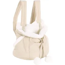 Karlie Flamingo Cuddi Beige 32x22x25cm – Polyester & Plüsch – Top-Öffnung – Boden abnehmbar – Seitentaschen – Staufach – Schulterriemen – Sicherheitsleine