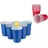 Relaxdays Bierpong Becher Set 50 St. Rot/Blau