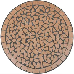 vidaXL Bistrotisch Terrakotta-Rot 60 cm Mosaik