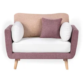 Beliani Sessel Bolga Stoff 78 x 71 x 70 cm Rosa