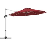 Costway Ampelschirm Ø 330 cm Rot