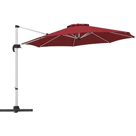 Costway Ampelschirm Ø 330 cm Rot