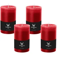 Wiedemann Kerzen 4er Set Adventskranzkerzen Rustik Marble 100 x 68 mm grün