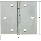 Vormann Tür-Scharnier kantig B80xH80mm,gerollt verzinkt