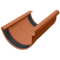 Inefa Rinnenverbinder halbrund, PVC NW 125 Braun