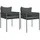 vidaXL Gartenstuhl 54 x 61 x 83 cm schwarz 2 St.