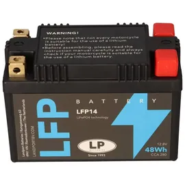 Landport Batterie LiFePO4 12,8V 48Wh für Motorrad Startbatterie ML LFP14
