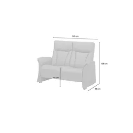 HIMOLLA Ledersofa 2-Sitzer Blau