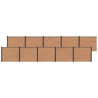 vidaXL Zaunlatte 10 x 1 x 1 cm Braun/Aluminium