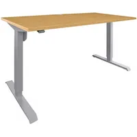 STIER OFFICE STIER Elektrisch Höhenverstellbarer Schreibtisch 501-33 160x80cm, Buche