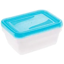 KEEEPER Frischhaltedose eckig blau 20,5 x 15,5 x 6,5 cm 3 x 1,25 l