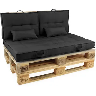 Oviala Business Pack Gartenmöbel Paletten und Polsterung grau