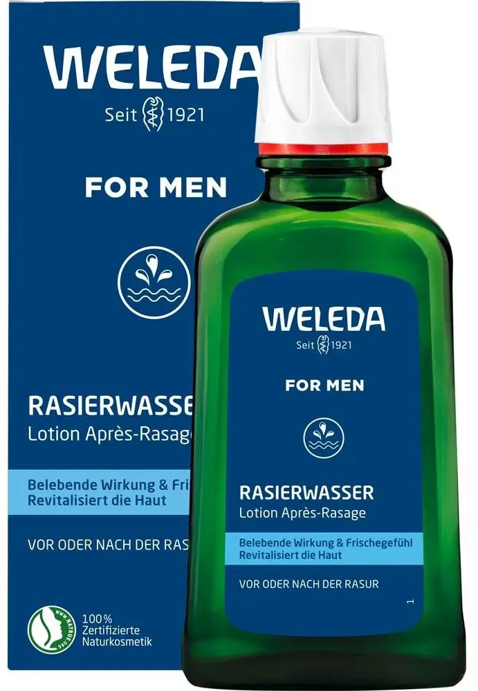 Weleda Rasierwasser - erfrischt und belebt. Vor und nach der Rasur anwendbar