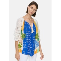 pm selected Tunika Bluse im Mustermix mit Spitze in Einheitsgröße PM61