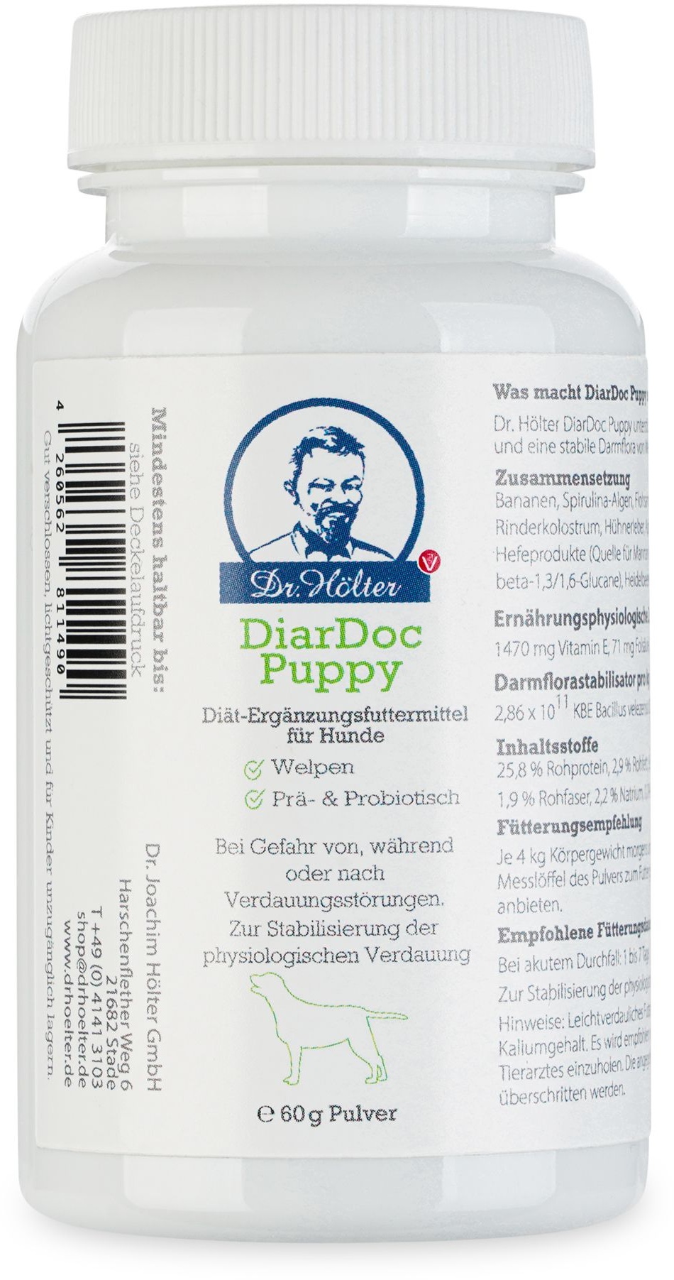 Dr. Hölter DiarDoc Puppy Verdauungszusatz für Welpen Pulver 60 g