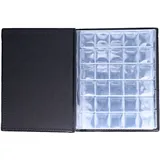 Münzsammlerbuch mit 10 Seiten, 250 Münzhalter, Münzalbum für Pennys, Medaillen und Abzeichen, Dicke transparente PVC-Hüllen in PU-Ledercover für Sammler und als Geschenk
