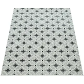 Paco Home In- & Outdoorteppich, Mit Retro-design Balkon Terrasse 3d-web-art In Grau Beige, Grösse:80x150 cm