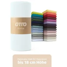 OTTO home Spannbettlaken Physalis Jersey 140 x 200 cm weiß