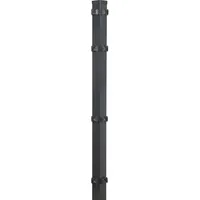 Floraworld Zaunpfosten 6 x 6 x 160 cm Schwarz/Stahl