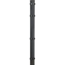 Floraworld Zaunpfosten 6 x 6 x 160 cm Schwarz/Stahl