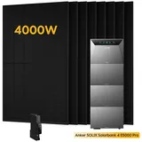 Anker Balkonkraftwerk 4000W Anker SOLIX Solarbank 4 E5000 Pro All-in-One Stromspeicher, (Optional: 1-5 × Anker BP5000 Erweiterungsakku, inkl. Anker Smart Meter Gen 2 und 8x Sunpro 500W Solarmodule), PV Speicher mit Notstromfunktion