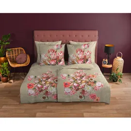 Muller Textil Miran Blumen Beige 155 x 220 cm + 80 x 80 cm