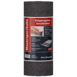 Trendline Mauersperrbahn PP polypropylenbeschichtet 20 x 0,5 m = 10 m2 schwarz