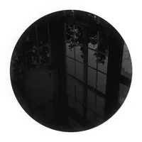 Tulup Glasbodenplatte Rund 60 x 60 x 0,4 cm Schwarz
