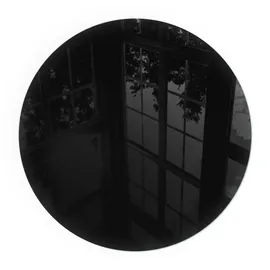 Tulup Glasbodenplatte Rund 60 x 60 x 0,4 cm Schwarz