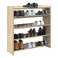 VidaXL Schuhregal Sonoma-Eiche 80x25x81 cm Holzwerkstoff