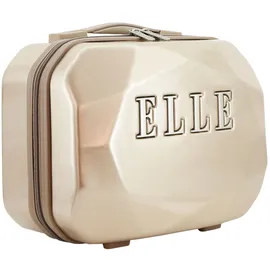 ELLE "Diamond", Gr. B/H/T: 33cm x 24cm x 17cm, beige (goldfarben), Kunstfaser, unifarben, Taschen Kosmetiktasche, aus ABS Material
