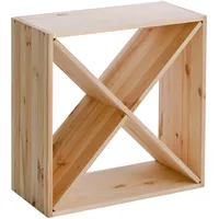 Zeller Weinregal 52 x 52 x 25 cm Braun