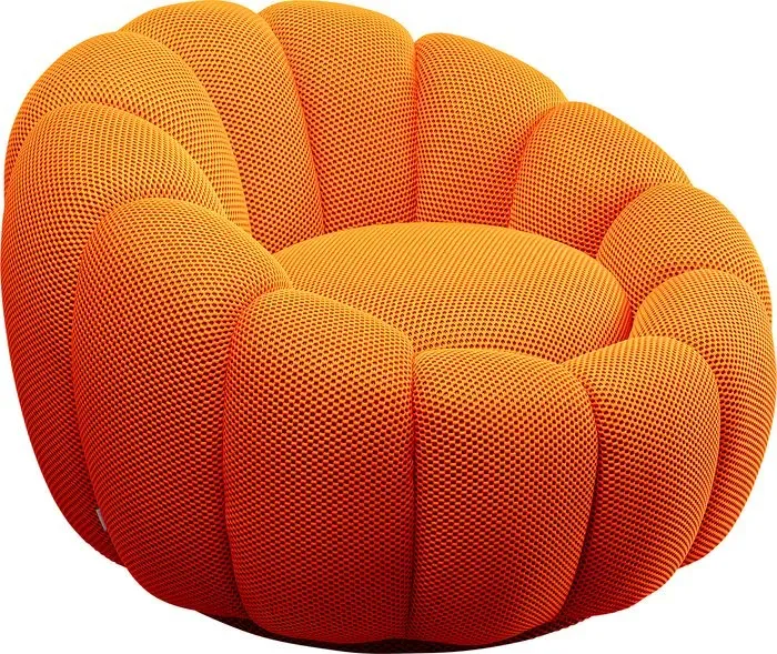 KARE DESIGN Sessel Peppo Bloom Stoff Orange
