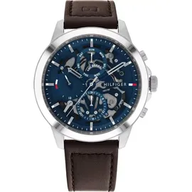 Tommy Hilfiger Henry 1710476 Herrenuhr - Blau/Braun/Silber