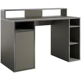 Feldmann-Wohnen Gaming-Schreibtisch, Graphit, Holz, 3 Fächer, Rechteckig,Rechteckig, 125x89x55 cm, Arbeitszimmer, Schreibtische, Gaming-Tische