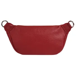 Samantha look Gürteltasche echt Leder, Made in Italy, rot