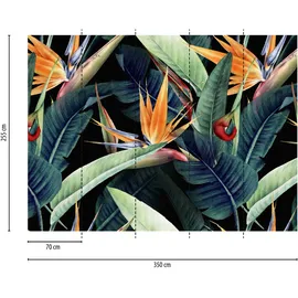 A.S. Création Vliestapete Blumentapete 2 cm x 10 m 1 St Orange/Schwarz