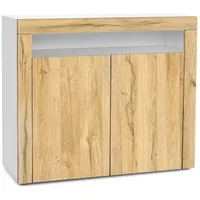 Vladon Kommode, Eiche, 108x92x40 cm, Wohnzimmer, Kommoden & Sideboards,