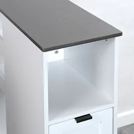 KESPER Nischenregal weiß mit Abfalleimer 60 x 86 x 25 cm