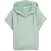 Tom Tailor Damen Hoodie Sweatshirt, grün, Uni, Gr. L