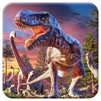 3D LiveLife Kork Matte - T-Rex-Angriff von Deluxebase. Linsenförmige-3D-Kork Dinosaurier Untersetzer. rutschfeste Getränkematte mit Originalkunstwerk lizenziert vom bekannt Künstler David Penfound