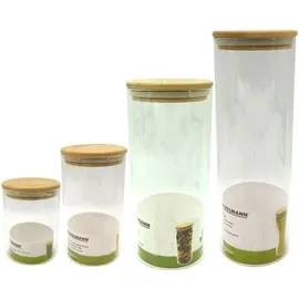 Fackelmann Set mit Kanistern 1,2 l 4-tlg. Braun/Transparent