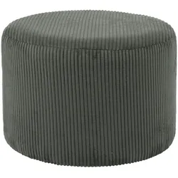 SalesFever Sitzhocker | rund | Bezug Cordstoff |  Ø55 cm | Dunkelgrau