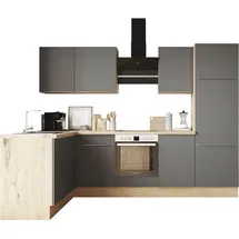 Respekta Winkelküche L-Form 280 cm grau