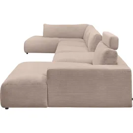 Musterring Wohnlandschaft MUSTERRING "Lucia U-Form", grau (taupe), B:504cm H:81cm T:204cm, Sofas, Wohnlandschaft, Cord-Bezug, inklusive Kopfstütze, Gesamtbreite 524 cm