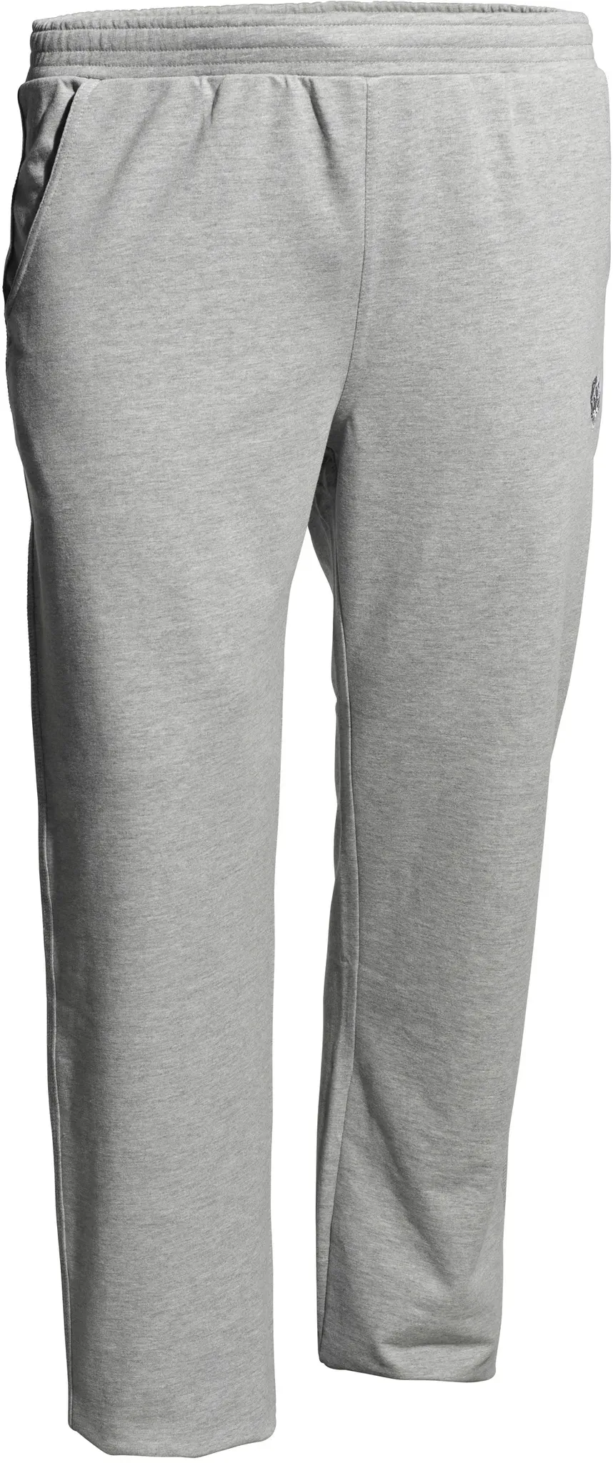 Sweathose AHORN SPORTSWEAR, Herren, Gr. XXL, EURO-Größen, grau (grau, meliert), 70% Baumwolle, 30% Polyester, bestickt, meliert, lang, Hosen Sweathose, in schlichtem Design