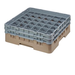 Gastro Cambro Gläserspülkorb beige mit 36 Fächern max Glashöhe 13,3cm