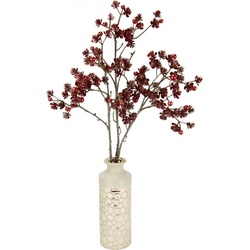 Kunstzweig Blütenzweig Blütenzweig, I.GE.A., Höhe 70 cm, in Vase rot